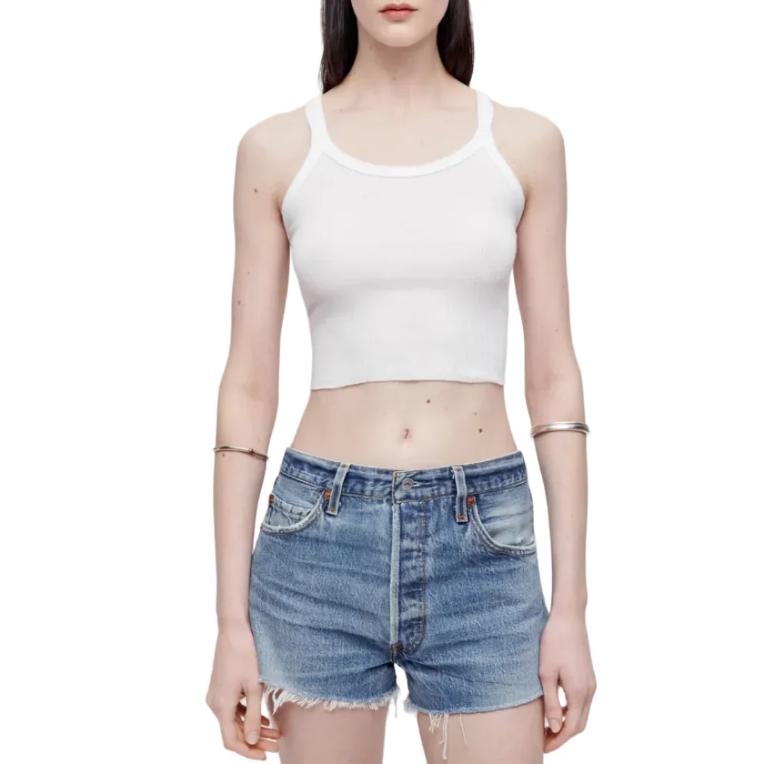Hanes Cropped Ribbed Tank - Image 3
