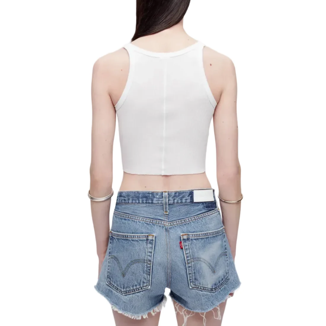 Hanes Cropped Ribbed Tank - Image 4