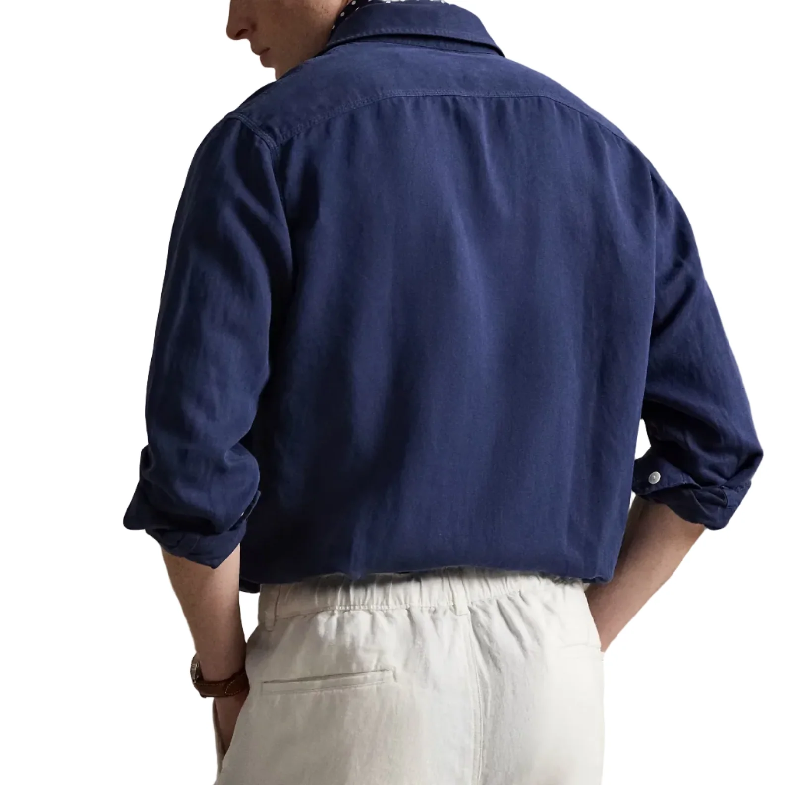 Classic Fit Linen-Silk Workshirt - Image 3
