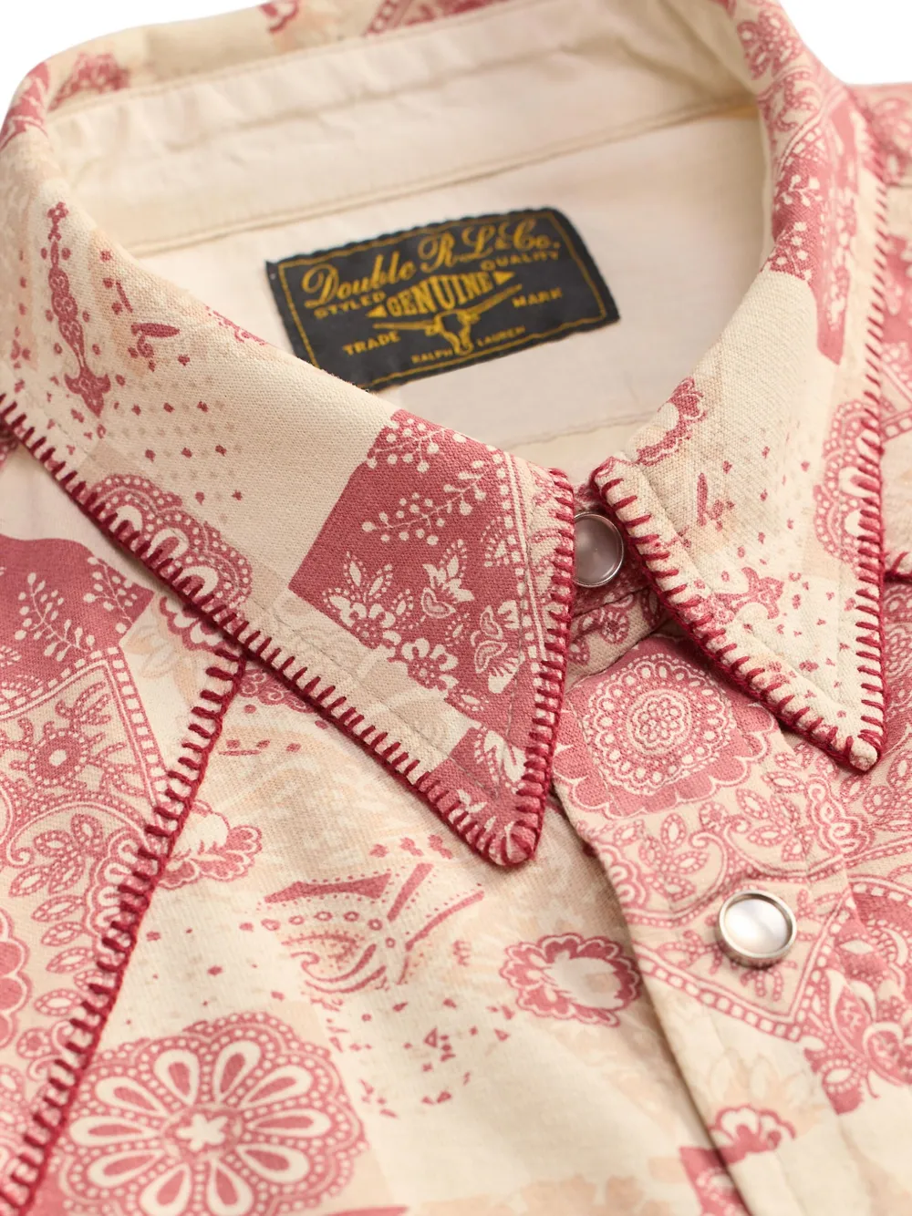 Slim Fit Paisley Western Shirt - Image 3