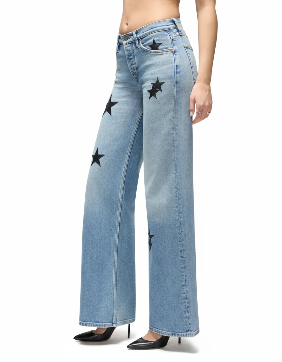 Comfort Stretch Mid Rise Wide Leg - Image 3