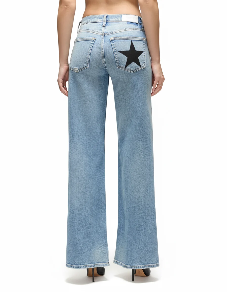Comfort Stretch Mid Rise Wide Leg - Image 4