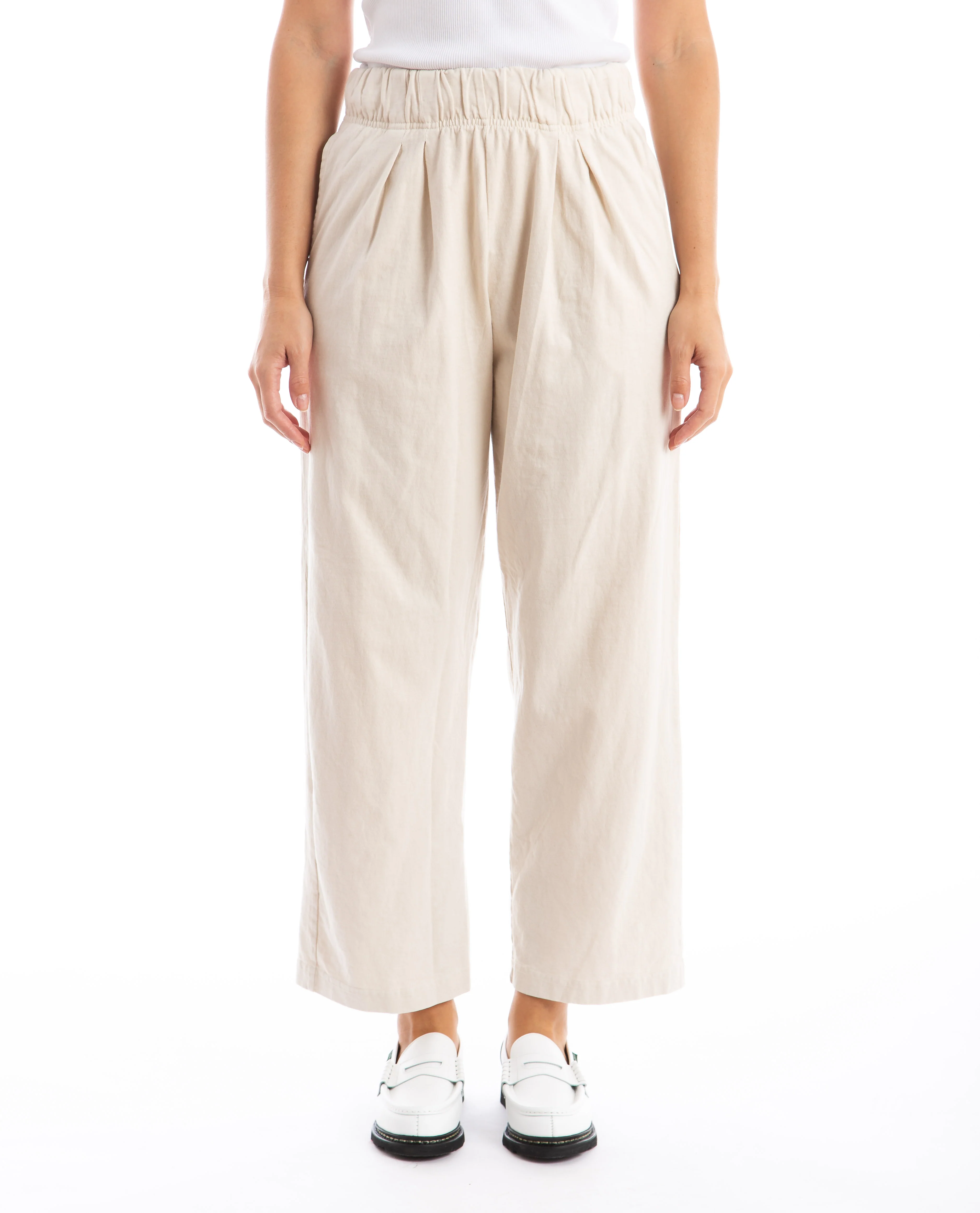 Pleat Front Pant Ivory