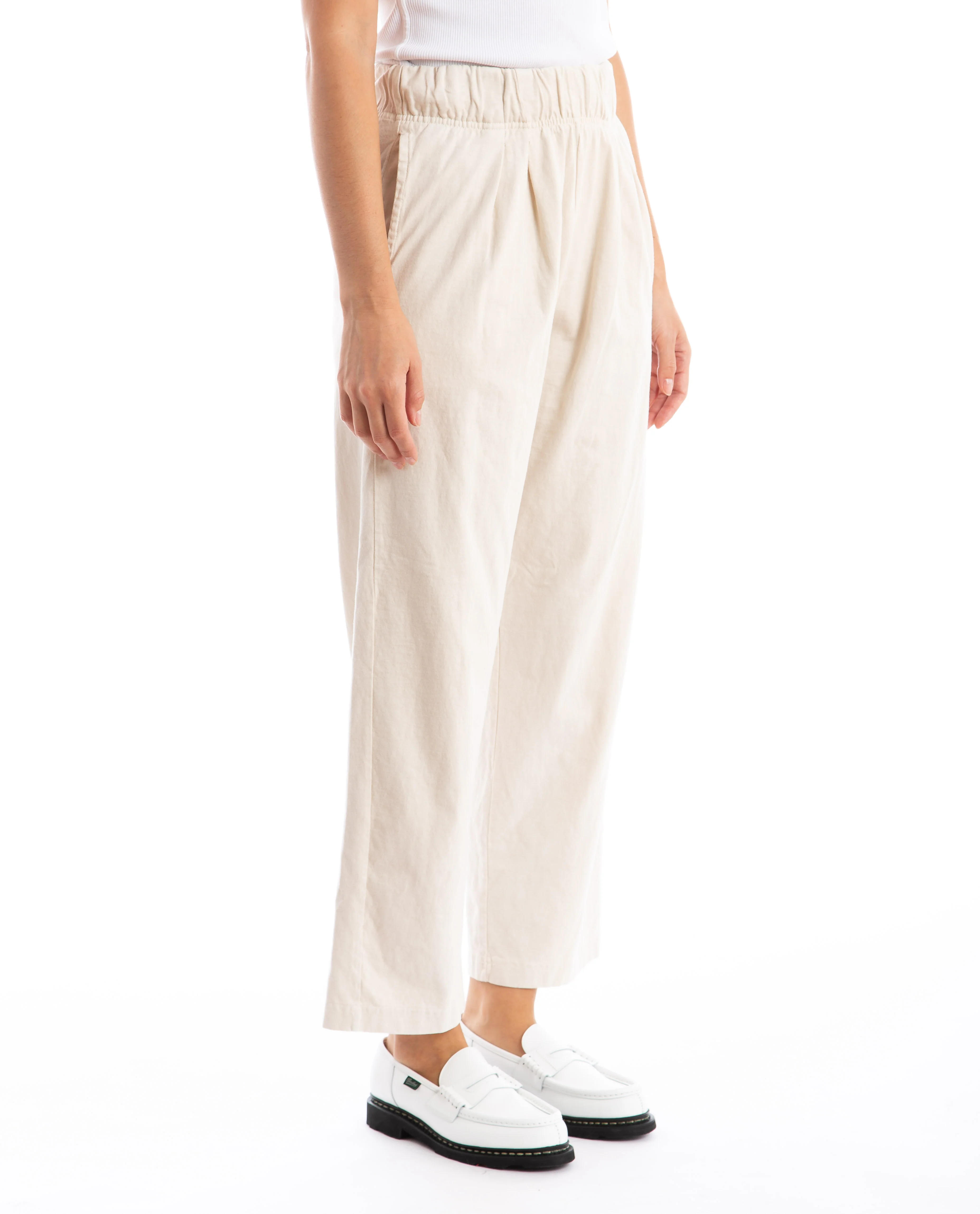 Pleat Front Pant Ivory - Image 3
