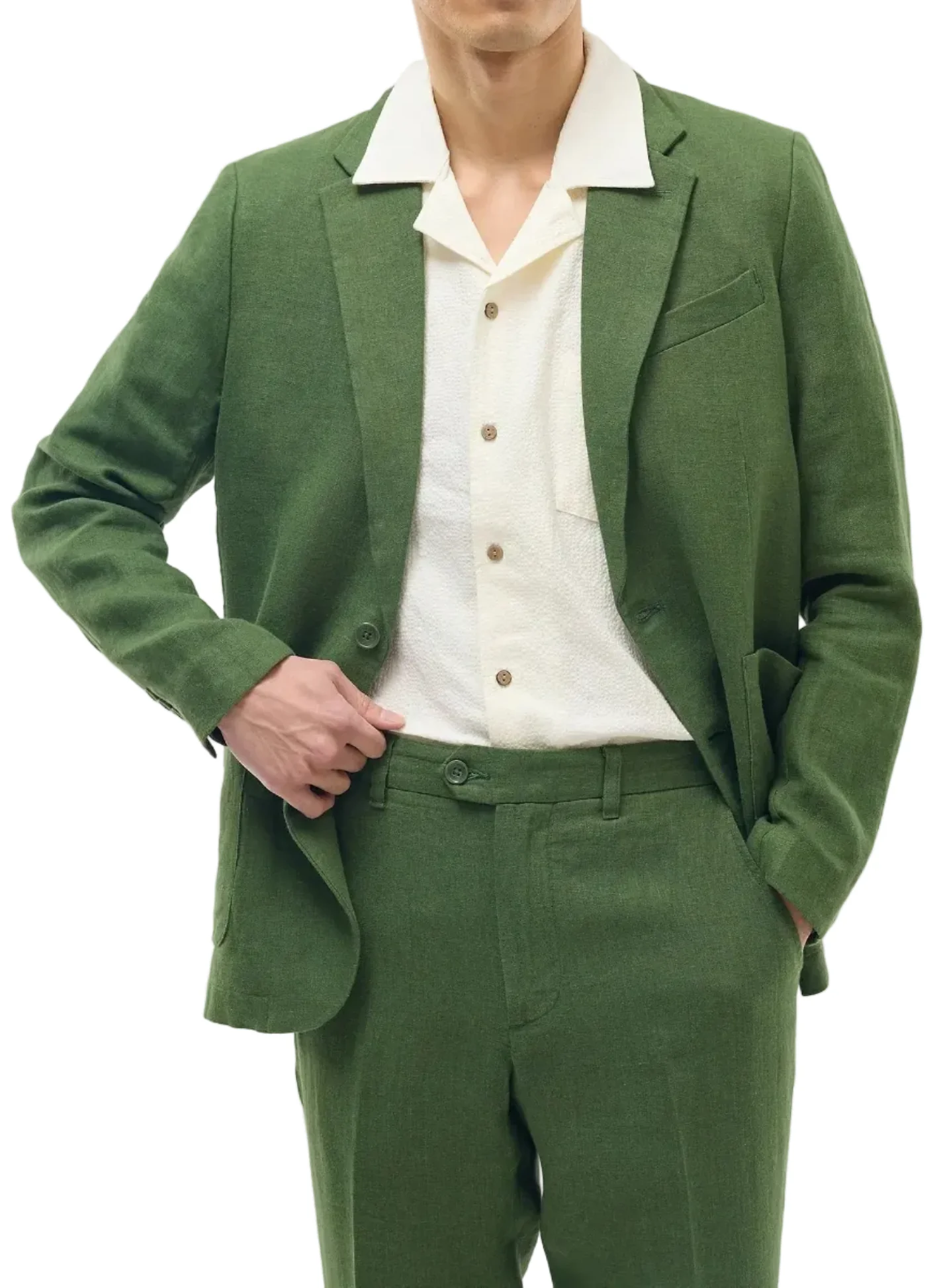 Tailored Linen Blazer - Image 6