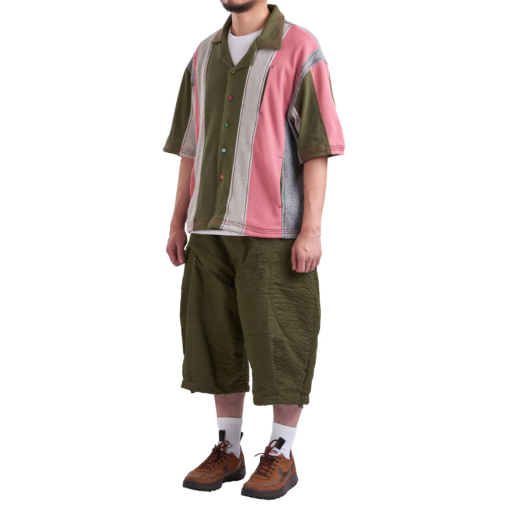 Waffle Patch-Panel Bowling Shirt - Image 2